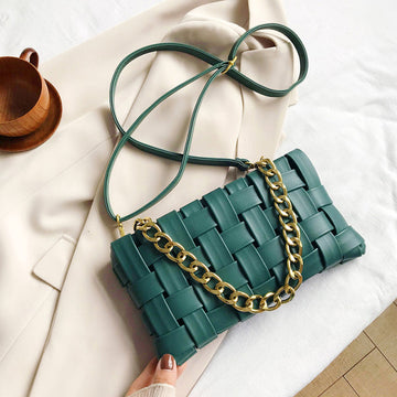 Weave Chain Crossbody Bag - SunsetFashionLA